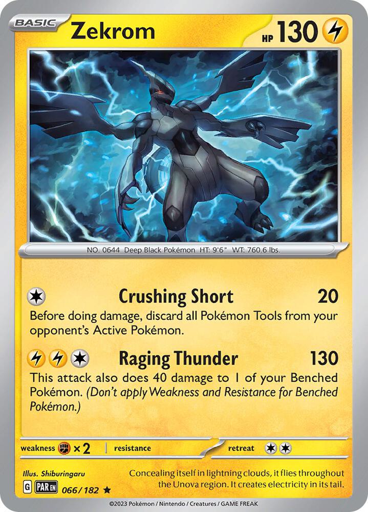 Zekrom 066/182 (SV04: Paradox Rift)  - Reverse Holofoil | Good Games Adelaide SA