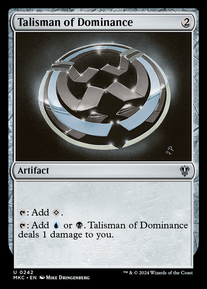Talisman of Dominance 242 (Commander: Murders at Karlov Manor)  | Good Games Adelaide SA