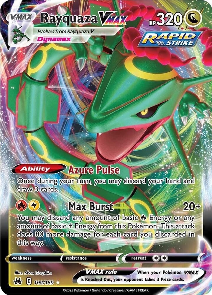 Rayquaza VMAX 102 102/159 (Crown Zenith)  - Holofoil | Good Games Adelaide SA