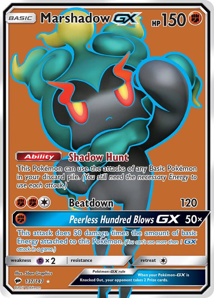 Marshadow GX Full Art 137/147 (SM - Burning Shadows)  - Holofoil | Good Games Adelaide SA