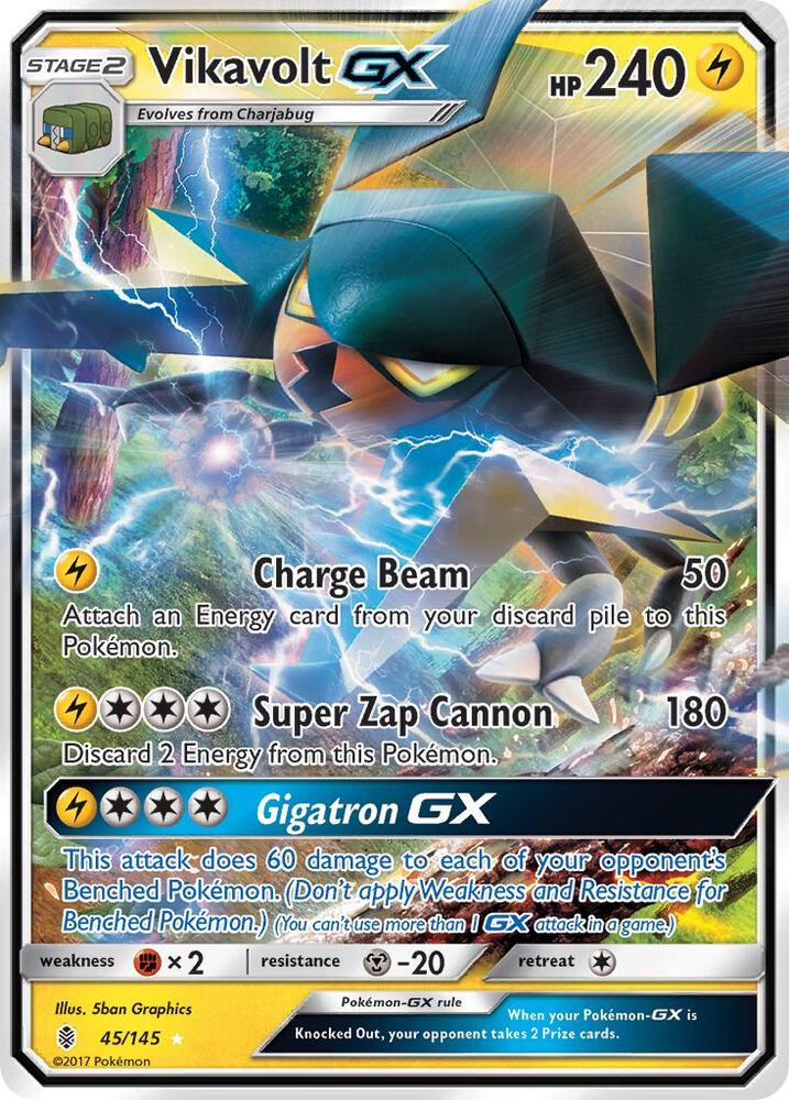 Vikavolt GX 45/145 (SM - Guardians Rising)  - Holofoil | Good Games Adelaide SA