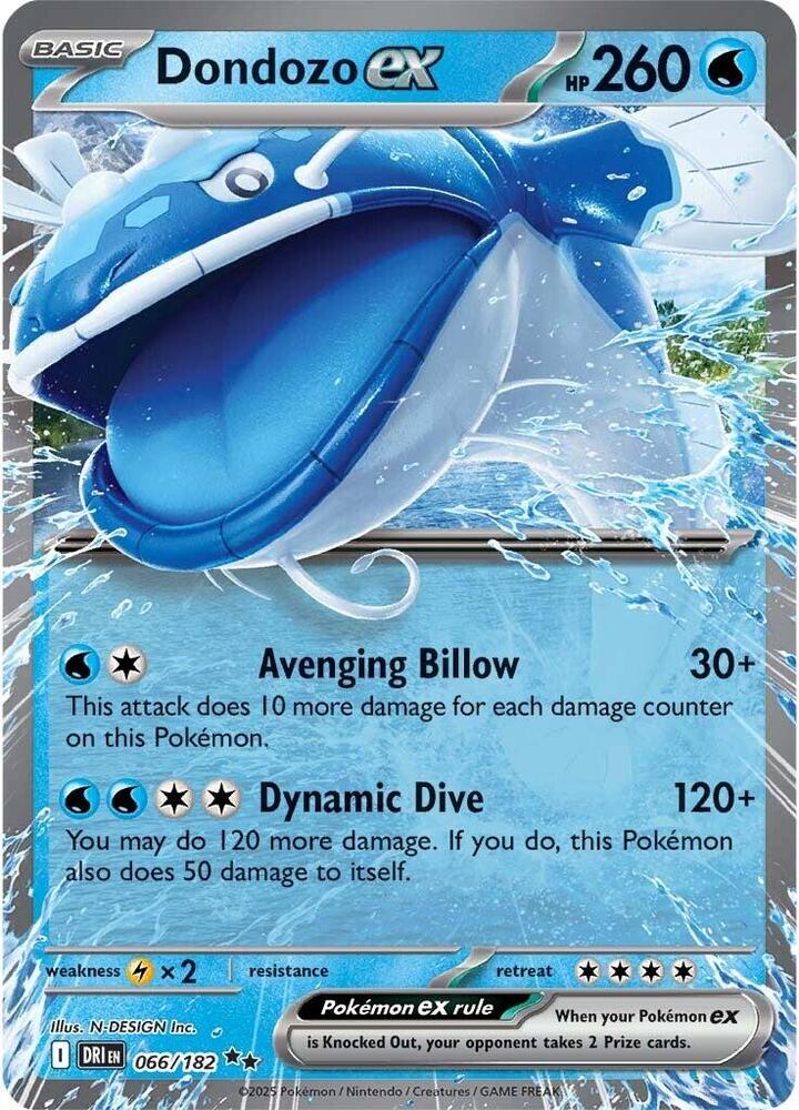 Dondozo ex 066/182 (SV10: Destined Rivals)  - Holofoil | Good Games Adelaide SA