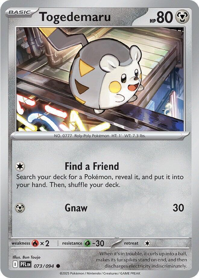 Togedemaru 073/094 (ME02: Phantasmal Flames)  - Reverse Holofoil | Good Games Adelaide SA