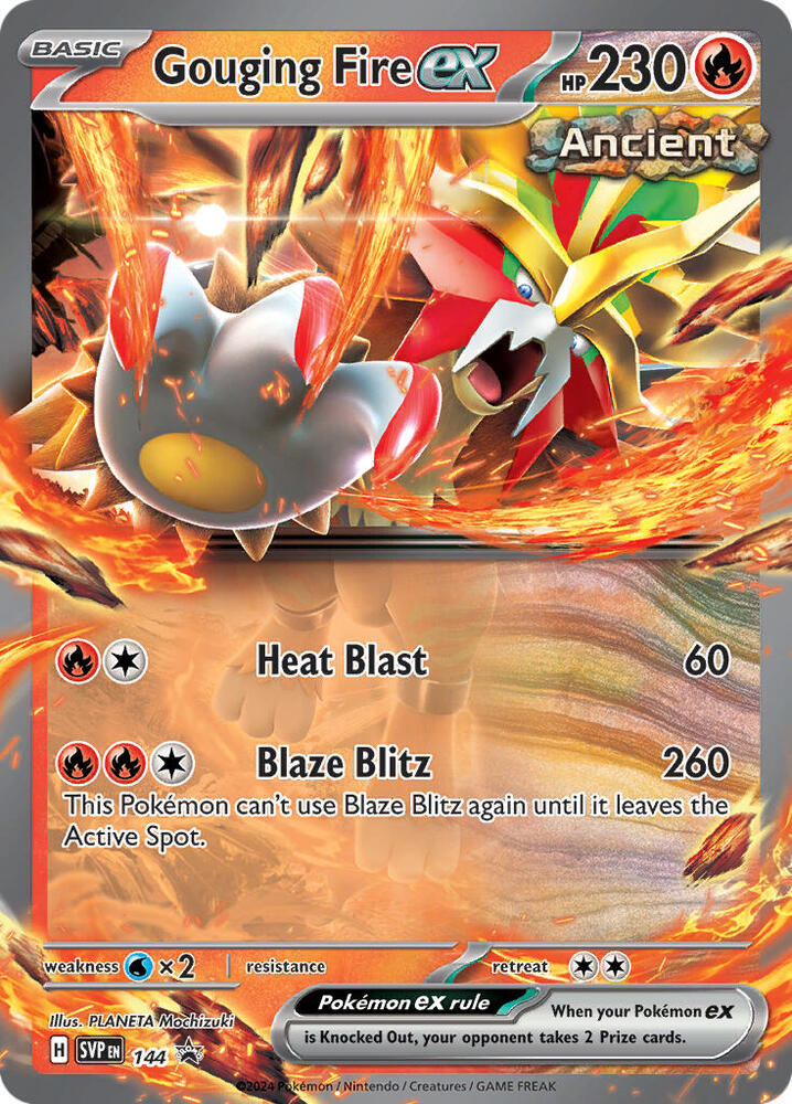 Gouging Fire ex 144 (SV: Scarlet & Violet Promo Cards)  - Holofoil | Good Games Adelaide SA