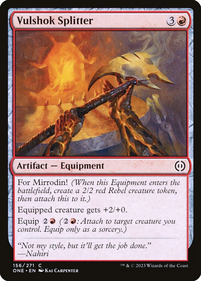 Vulshok Splitter 156 (Phyrexia: All Will Be One)  - Foil | Good Games Adelaide SA