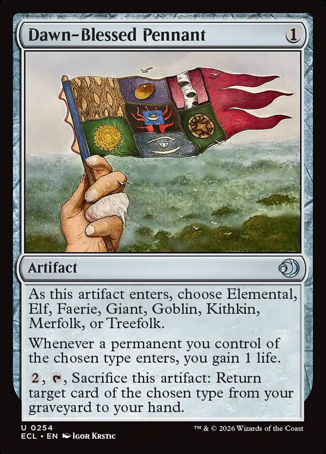 Dawn-Blessed Pennant 254 (Lorwyn Eclipsed)  - Foil | Good Games Adelaide SA