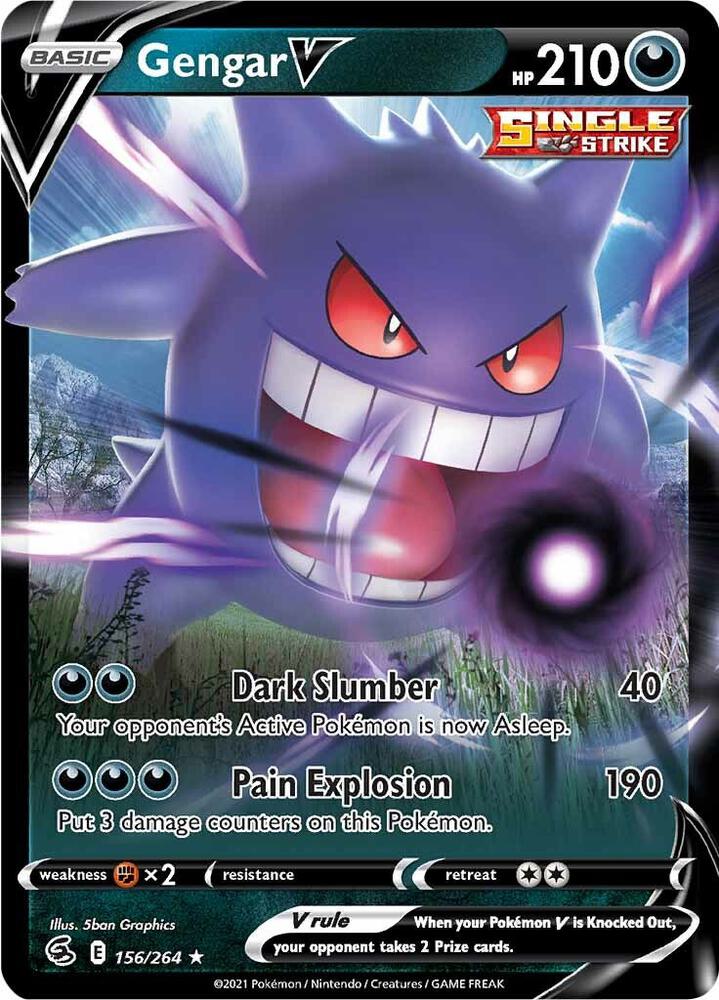 Gengar V 156/264 (SWSH08: Fusion Strike)  - Holofoil | Good Games Adelaide SA