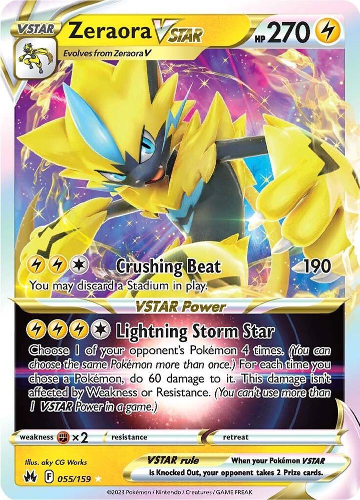 Zeraora VSTAR 055/159 (Crown Zenith)  - Holofoil | Good Games Adelaide SA