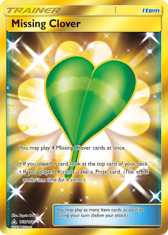 Missing Clover Secret Rare 168/156 (SM - Ultra Prism)  - Holofoil | Good Games Adelaide SA