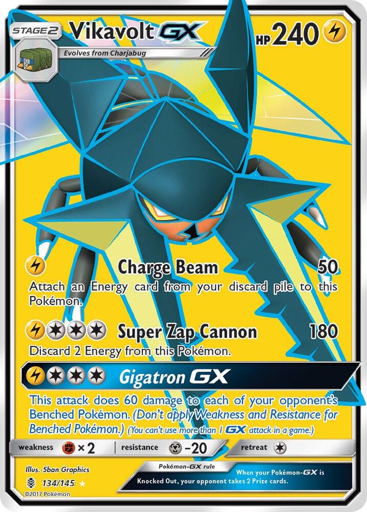 Vikavolt GX Full Art 134/145 (SM - Guardians Rising)  - Holofoil | Good Games Adelaide SA