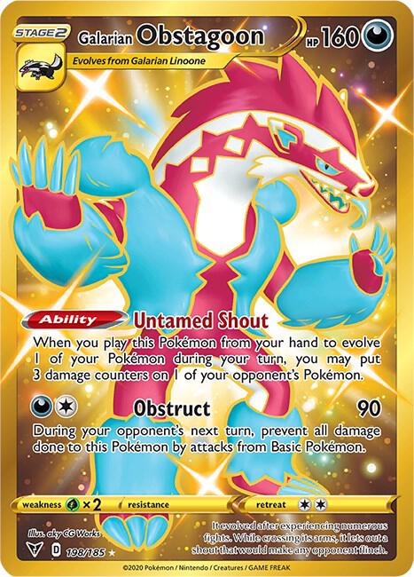 Galarian Obstagoon Secret 198/185 (SWSH04: Vivid Voltage)  - Holofoil | Good Games Adelaide SA
