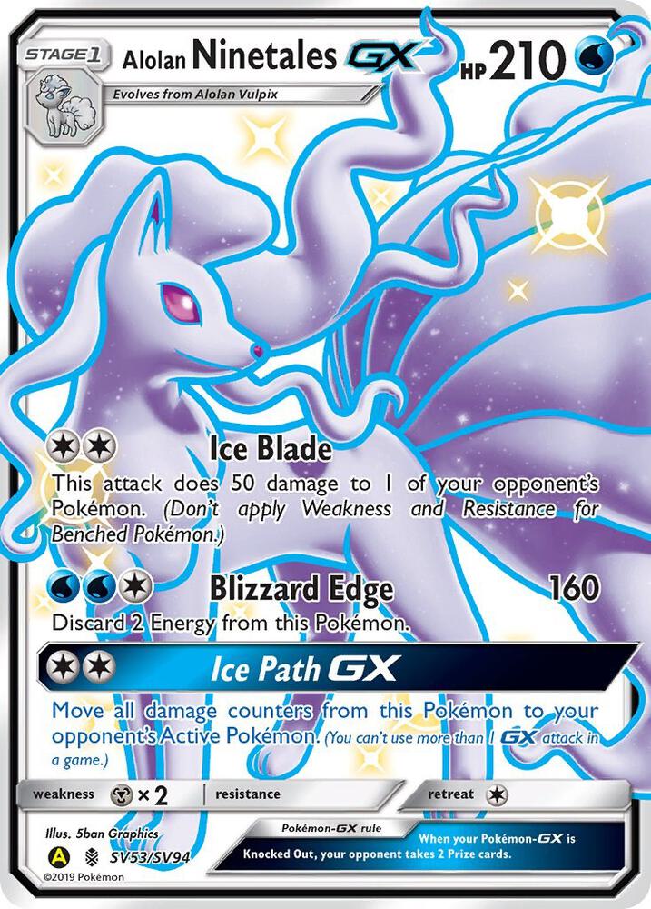 Alolan Ninetales GX SV53/SV94 (Hidden Fates: Shiny Vault)  - Holofoil | Good Games Adelaide SA