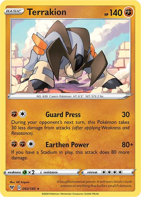 Terrakion 092/185 (SWSH04: Vivid Voltage)  | Good Games Adelaide SA