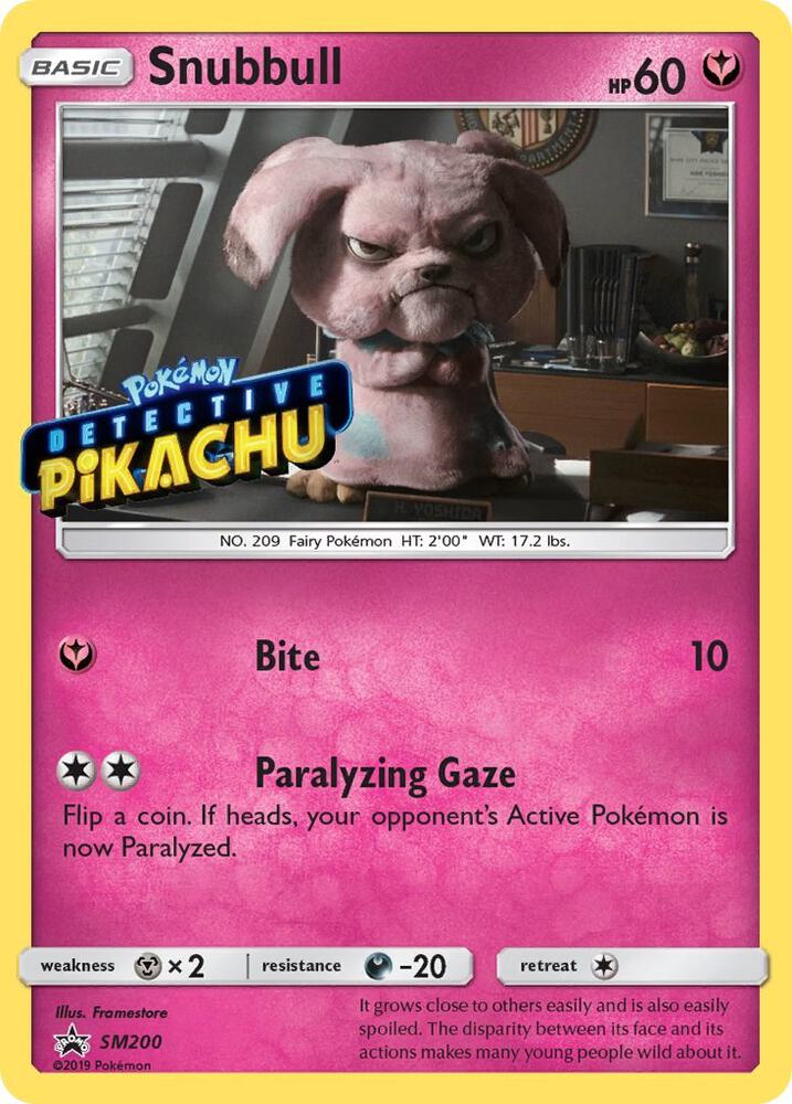 Snubbull Detective Pikachu Stamped SM200 (SM Promos)  - Holofoil | Good Games Adelaide SA
