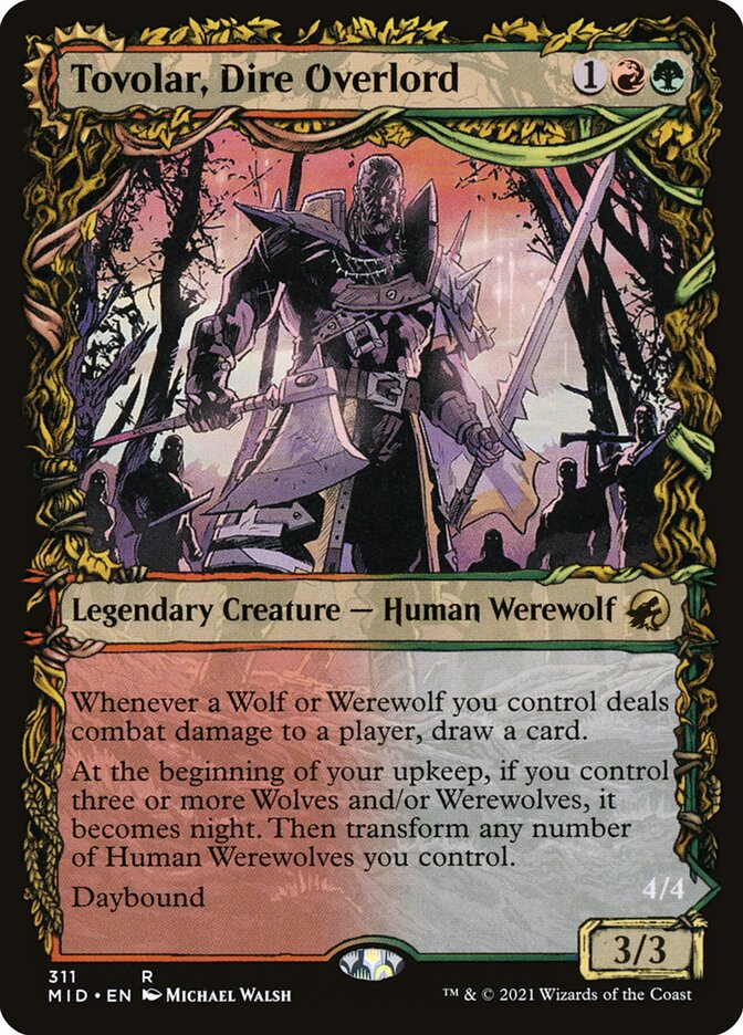 Tovolar Dire Overlord Showcase 311 (Innistrad: Midnight Hunt)  - Foil | Good Games Adelaide SA