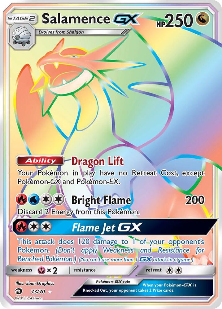 Salamence GX Secret 73/70 (Dragon Majesty)  - Holofoil | Good Games Adelaide SA
