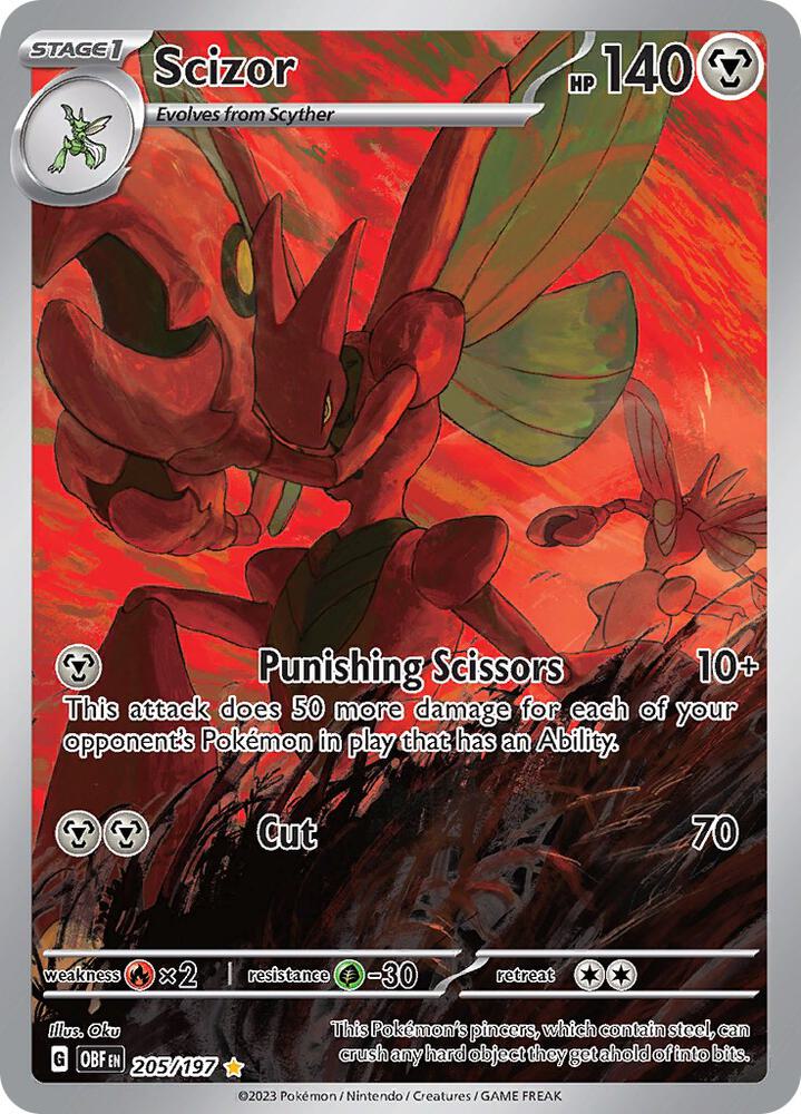 Scizor 205/197 (SV03: Obsidian Flames)  - Holofoil | Good Games Adelaide SA