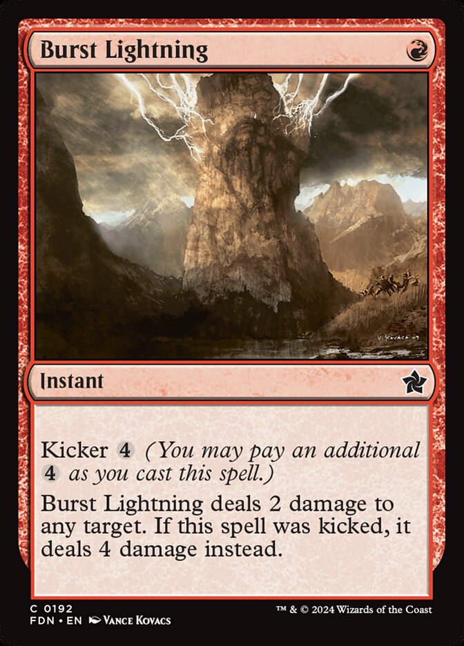 Burst Lightning 192 (Foundations)  - Foil | Good Games Adelaide SA