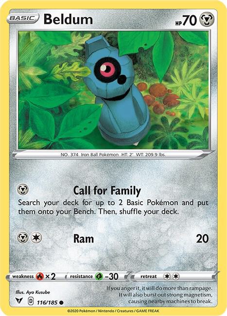 Beldum 116/185 (SWSH04: Vivid Voltage)  - Reverse Holofoil | Good Games Adelaide SA
