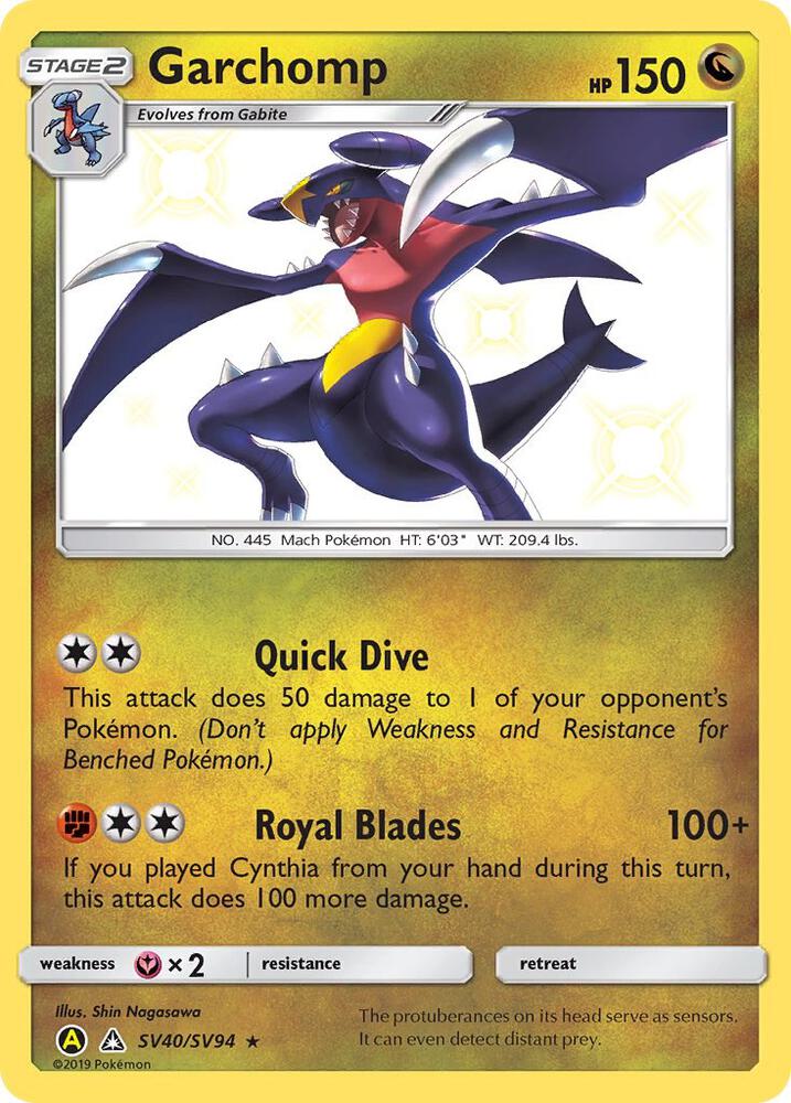 Garchomp SV40/SV94 (Hidden Fates: Shiny Vault)  - Holofoil | Good Games Adelaide SA