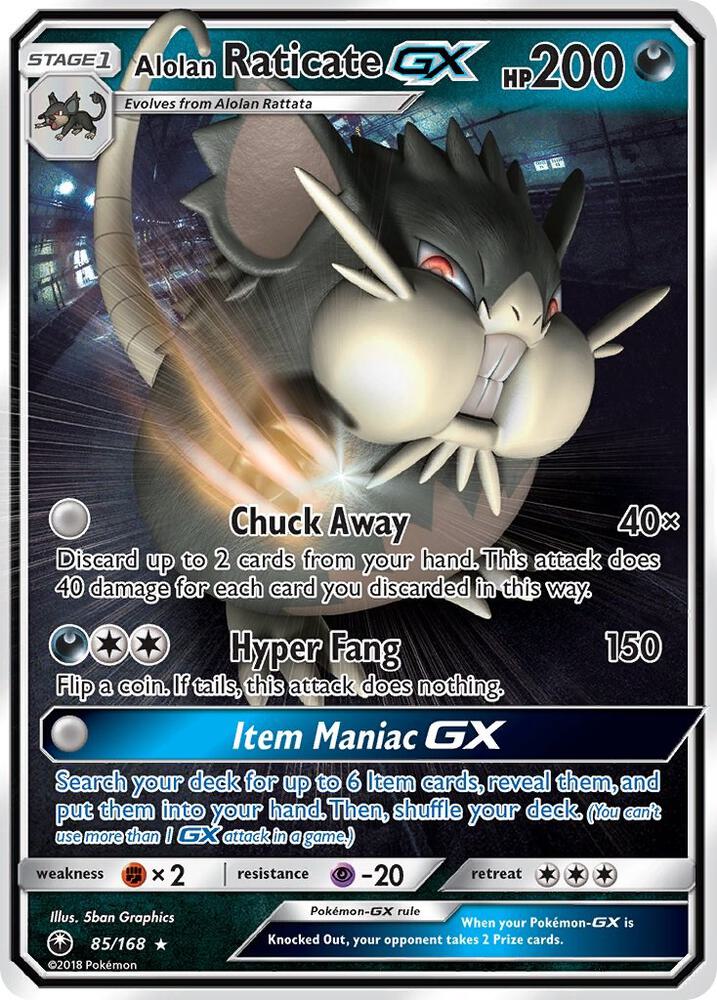 Alolan Raticate GX 85/168 (SM - Celestial Storm)  - Holofoil | Good Games Adelaide SA
