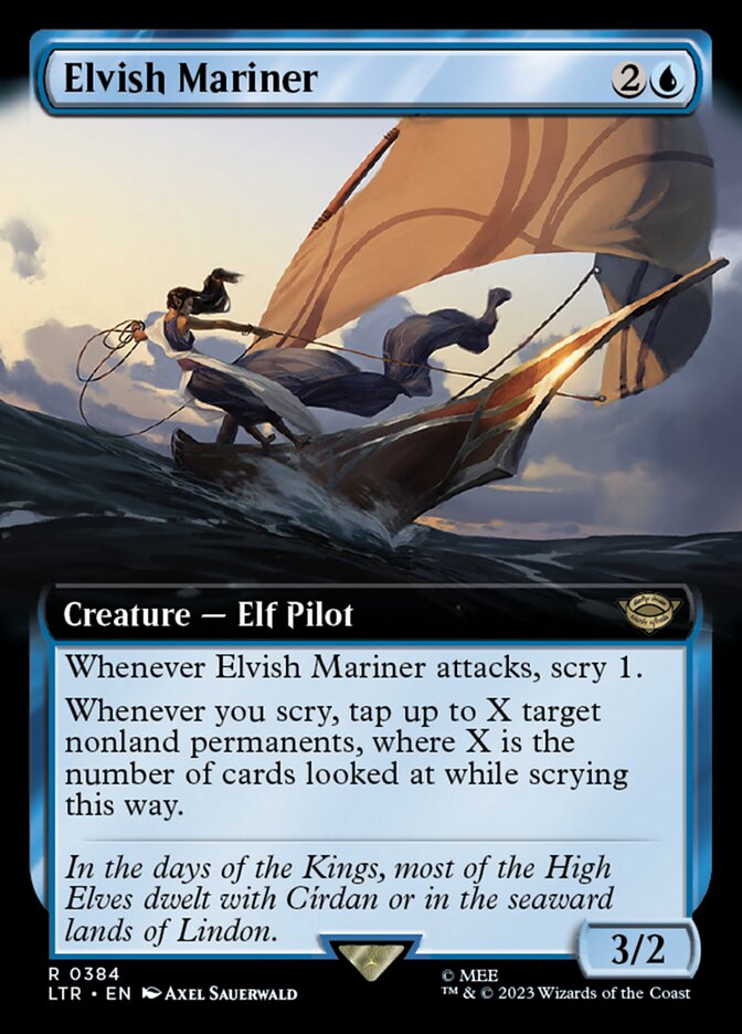 Elvish Mariner 384 (Universes Beyond: The Lord of the Rings: Tales of Middle-earth)  - Extended Art | Good Games Adelaide SA