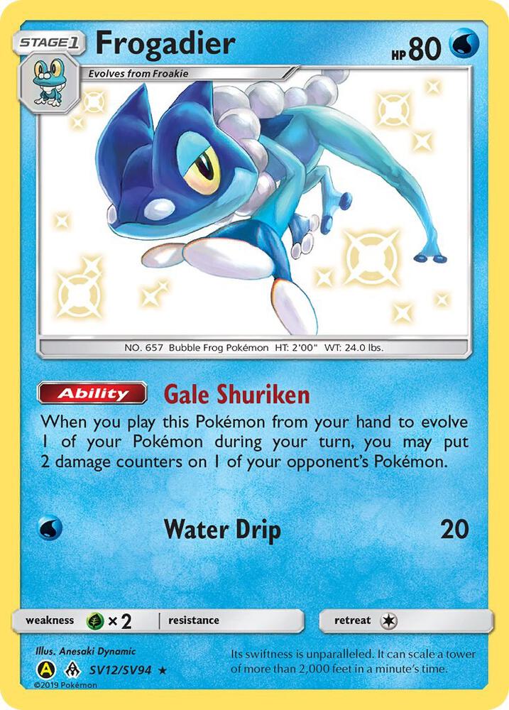 Frogadier SV12/SV94 (Hidden Fates: Shiny Vault)  - Holofoil | Good Games Adelaide SA