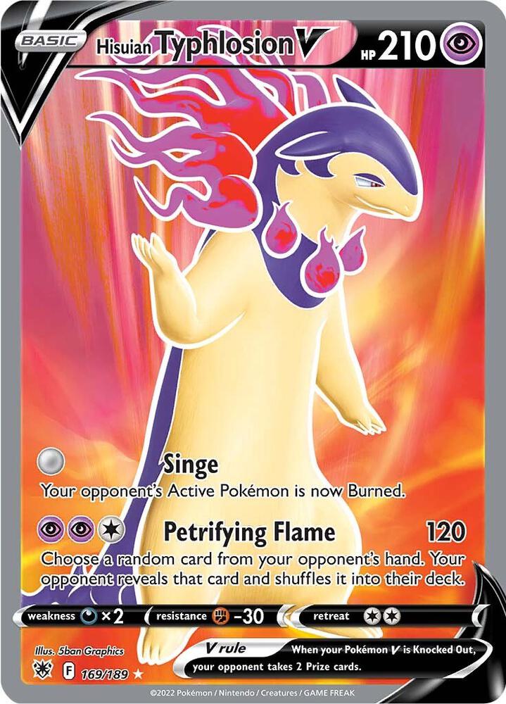 Hisuian Typhlosion V Full Art 169/189 (SWSH10: Astral Radiance)  - Holofoil | Good Games Adelaide SA