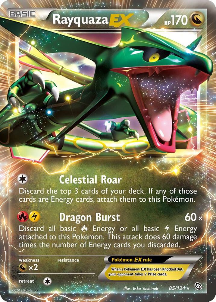 Rayquaza EX 85/124 (Dragons Exalted)  - Holofoil | Good Games Adelaide SA