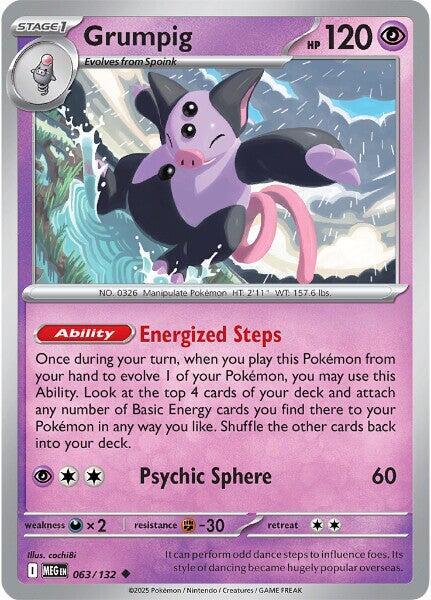 Grumpig 063/132 (ME01: Mega Evolution)  | Good Games Adelaide SA
