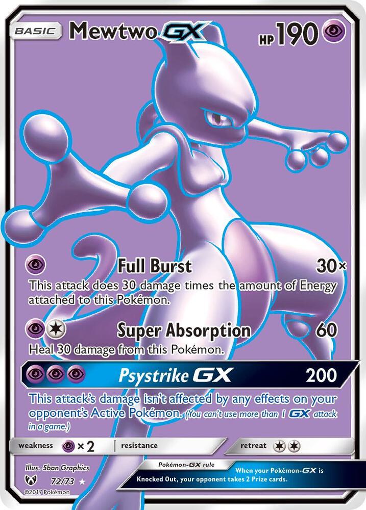 Mewtwo GX Full Art 72/73 (Shining Legends)  - Holofoil | Good Games Adelaide SA