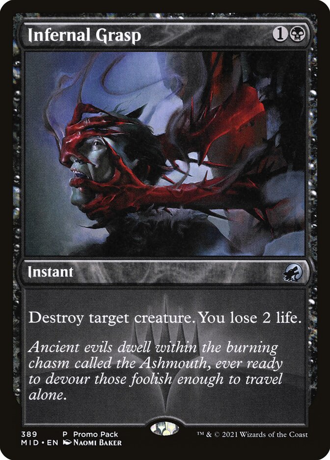 Infernal Grasp 389 (Promo Pack: Innistrad: Midnight Hunt)  - Foil | Good Games Adelaide SA