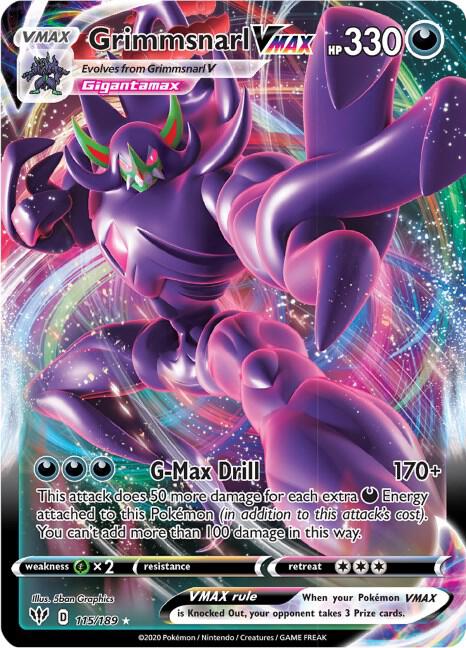 Grimmsnarl VMAX 115/189 (SWSH03: Darkness Ablaze)  - Holofoil | Good Games Adelaide SA