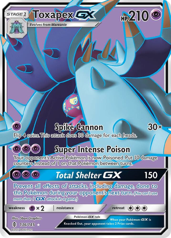 Toxapex GX Full Art 136/145 (SM - Guardians Rising)  - Holofoil | Good Games Adelaide SA