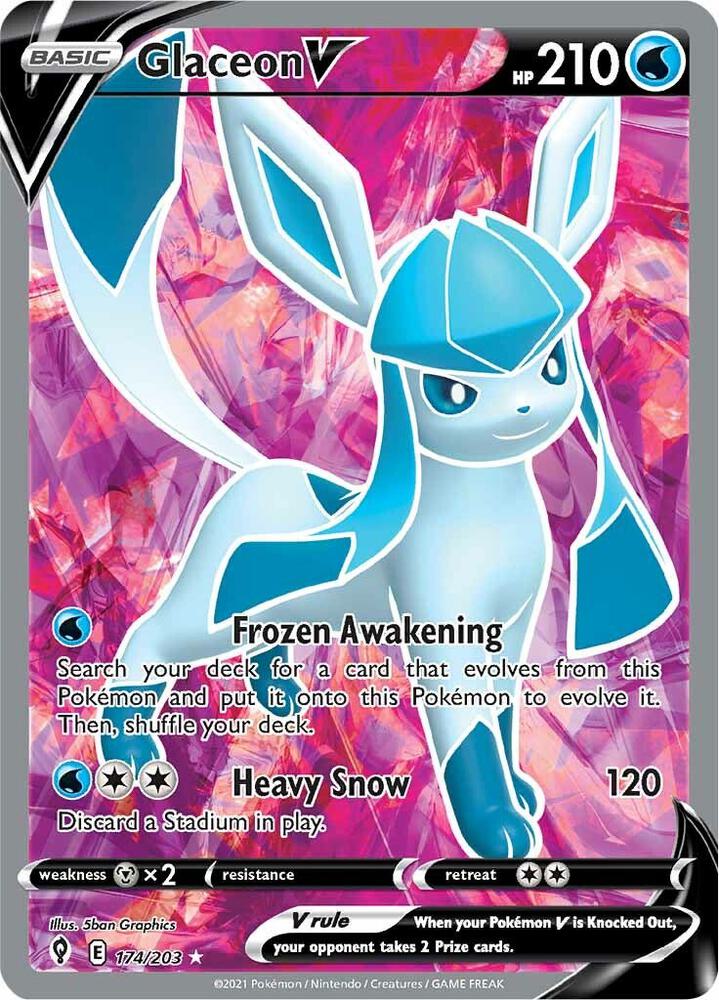 Glaceon V Full Art 174/203 (SWSH07: Evolving Skies)  - Holofoil | Good Games Adelaide SA