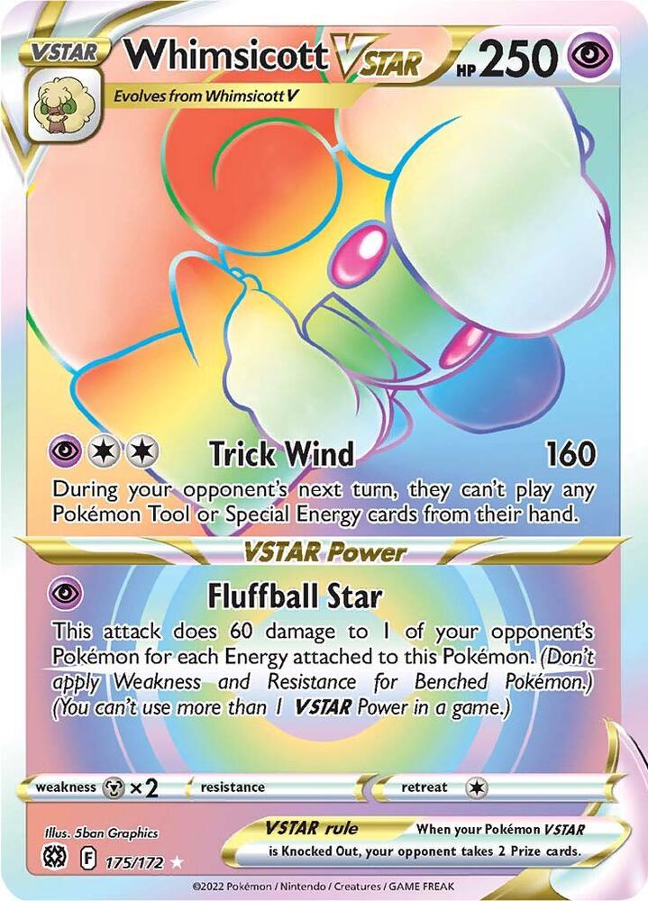 Whimsicott VSTAR Secret 175/172 (SWSH09: Brilliant Stars)  - Holofoil | Good Games Adelaide SA