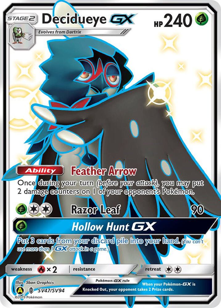 Decidueye GX SV47/SV94 (Hidden Fates: Shiny Vault)  - Holofoil | Good Games Adelaide SA