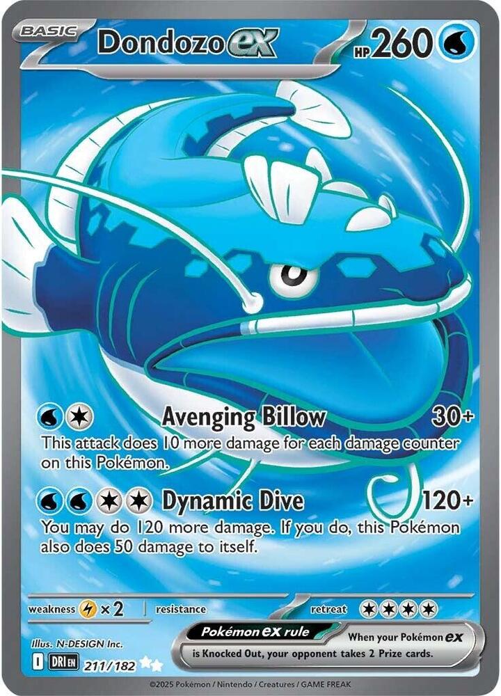 Dondozo ex 211/182 (SV10: Destined Rivals)  - Holofoil | Good Games Adelaide SA
