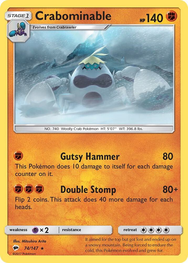 Crabominable 74/147 (SM - Burning Shadows)  | Good Games Adelaide SA
