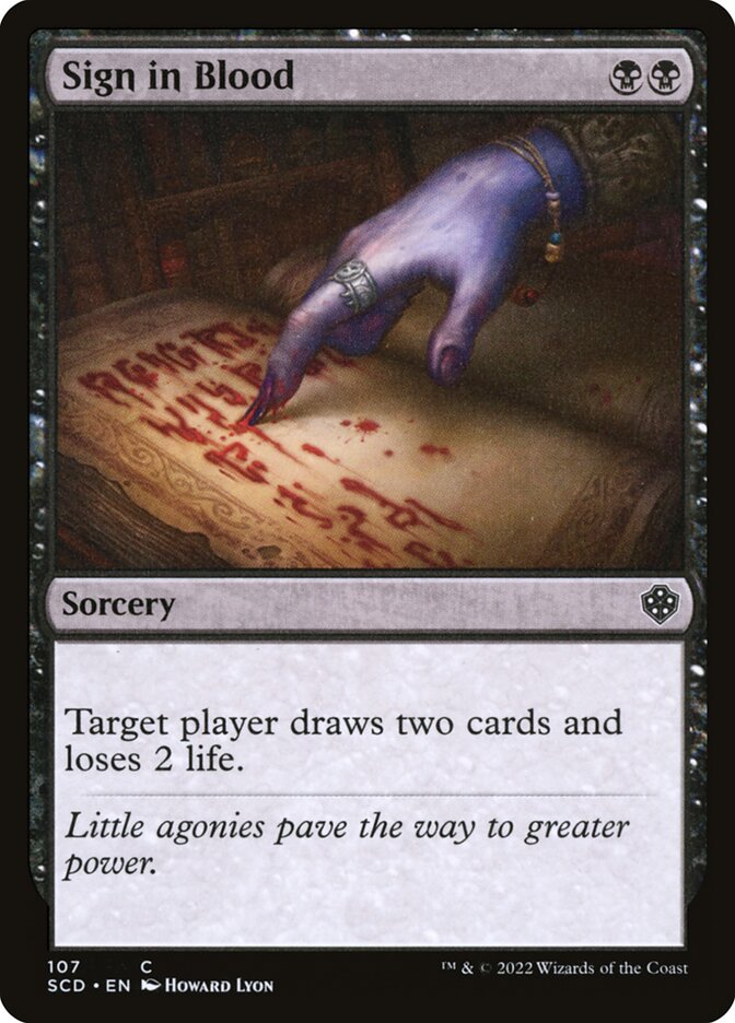 Sign in Blood 107 (Starter Commander Decks)  | Good Games Adelaide SA