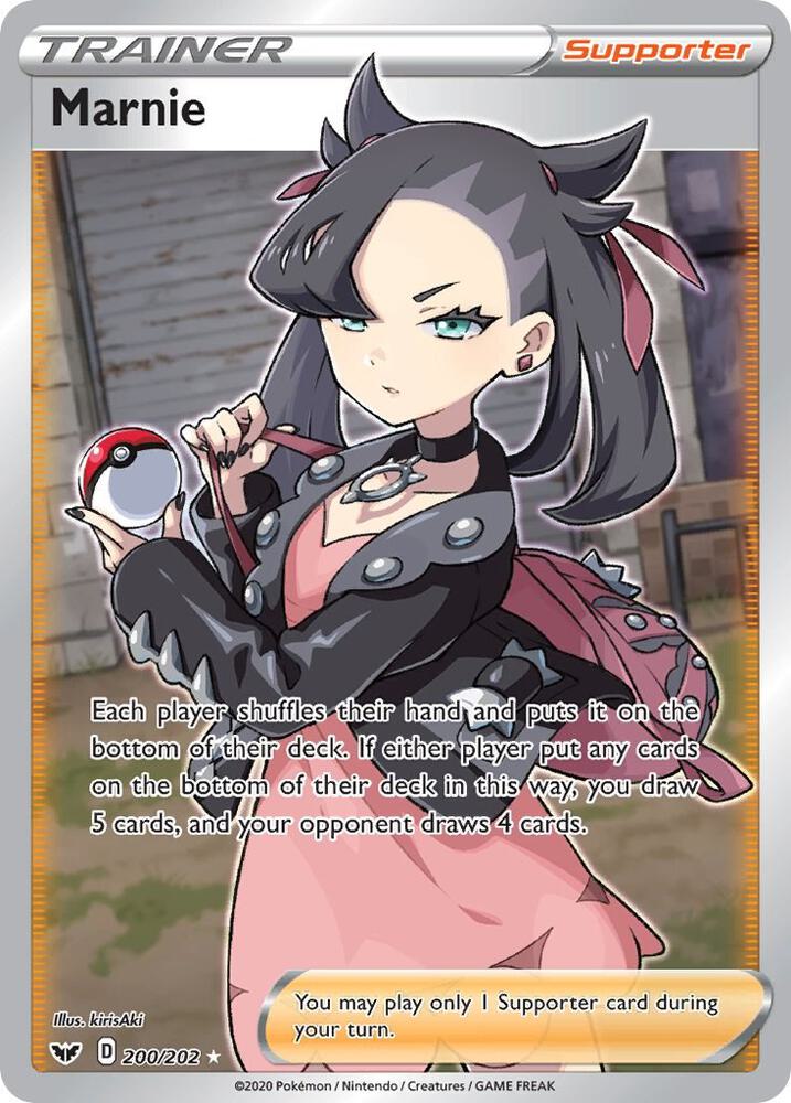 Marnie Full Art 200/202 (SWSH01: Sword & Shield Base Set)  - Holofoil | Good Games Adelaide SA