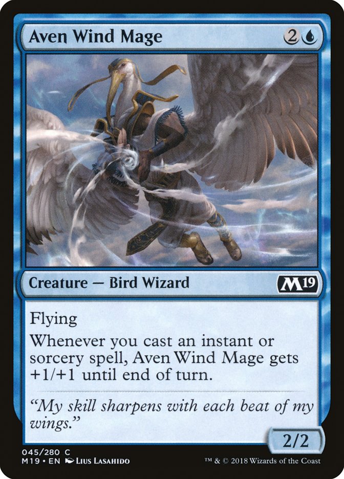 Aven Wind Mage 45 (Core Set 2019)  | Good Games Adelaide SA