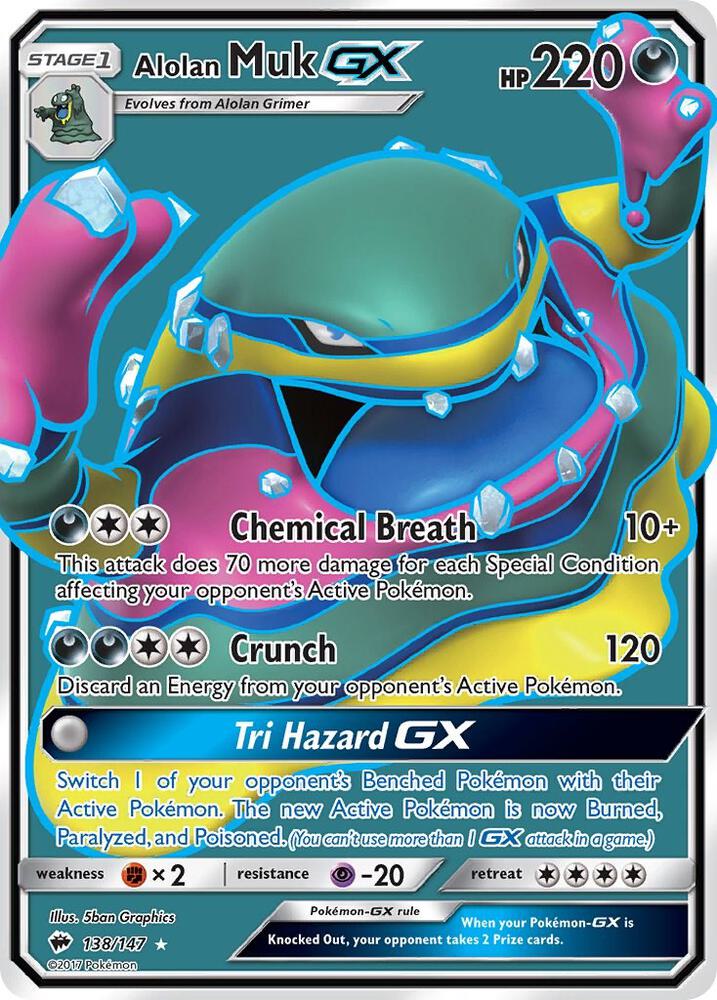 Alolan Muk GX Full Art 138/147 (SM - Burning Shadows)  - Holofoil | Good Games Adelaide SA