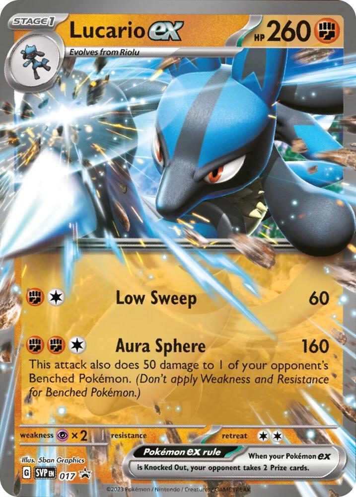 Lucario ex 017 (SV: Scarlet & Violet Promo Cards)  - Holofoil | Good Games Adelaide SA