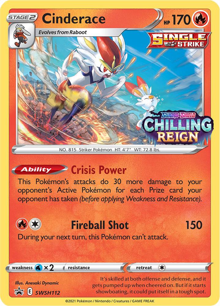 Cinderace Prerelease SWSH112 (SWSH: Sword & Shield Promo Cards)  - Holofoil | Good Games Adelaide SA