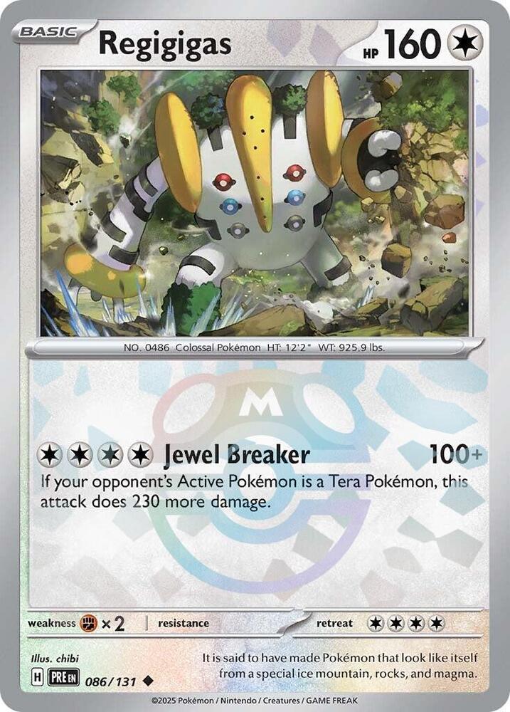 Regigigas Master Ball Pattern 086/131 (SV: Prismatic Evolutions)  - Holofoil | Good Games Adelaide SA