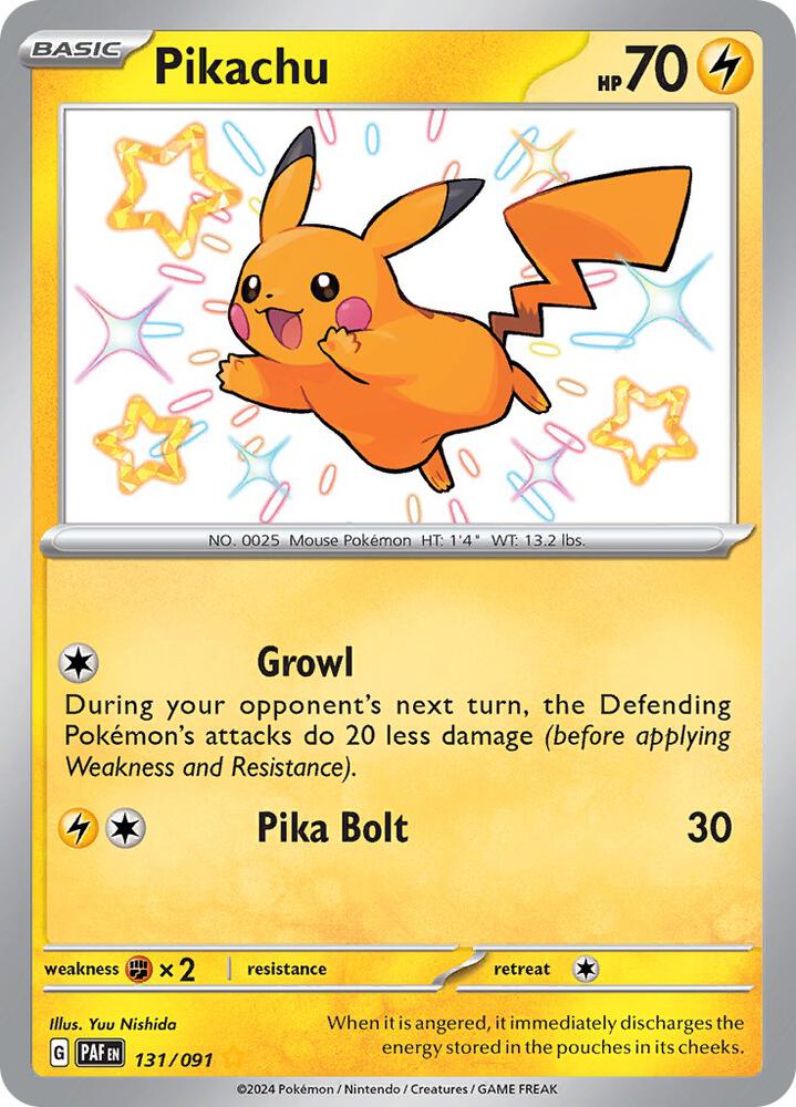 Pikachu 131/091 (SV: Paldean Fates)  - Holofoil | Good Games Adelaide SA