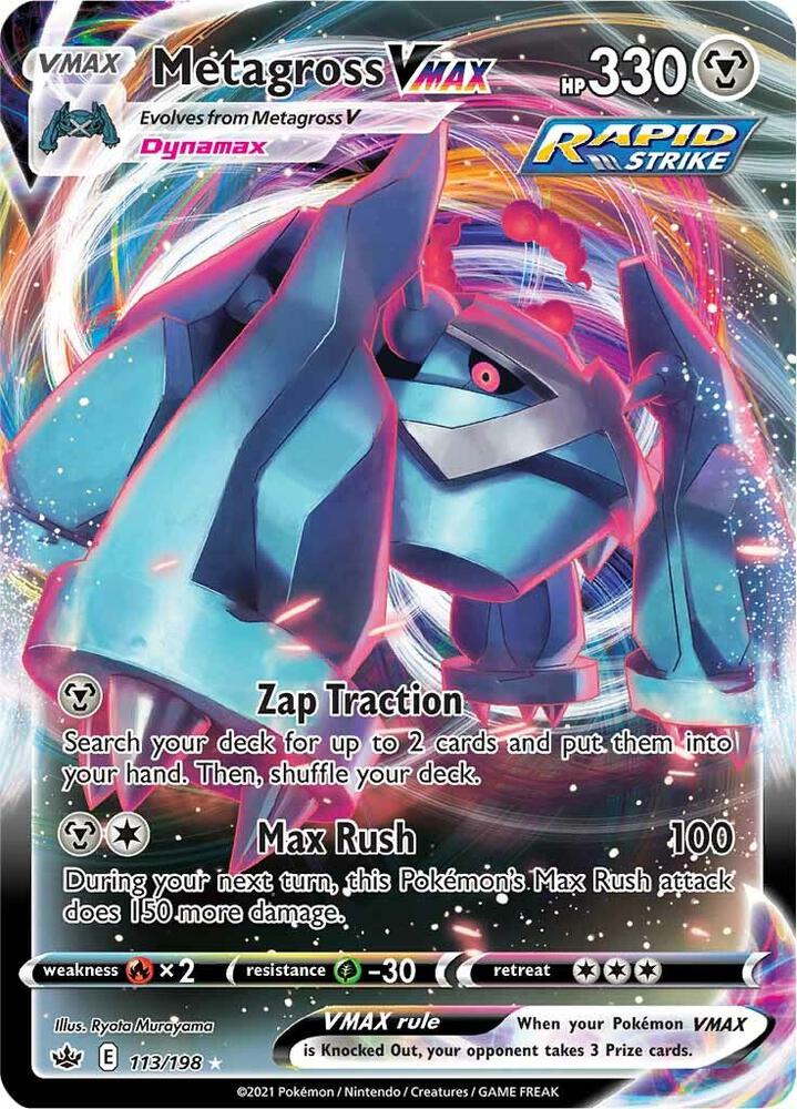 Metagross VMAX 113/198 (SWSH06: Chilling Reign)  - Holofoil | Good Games Adelaide SA