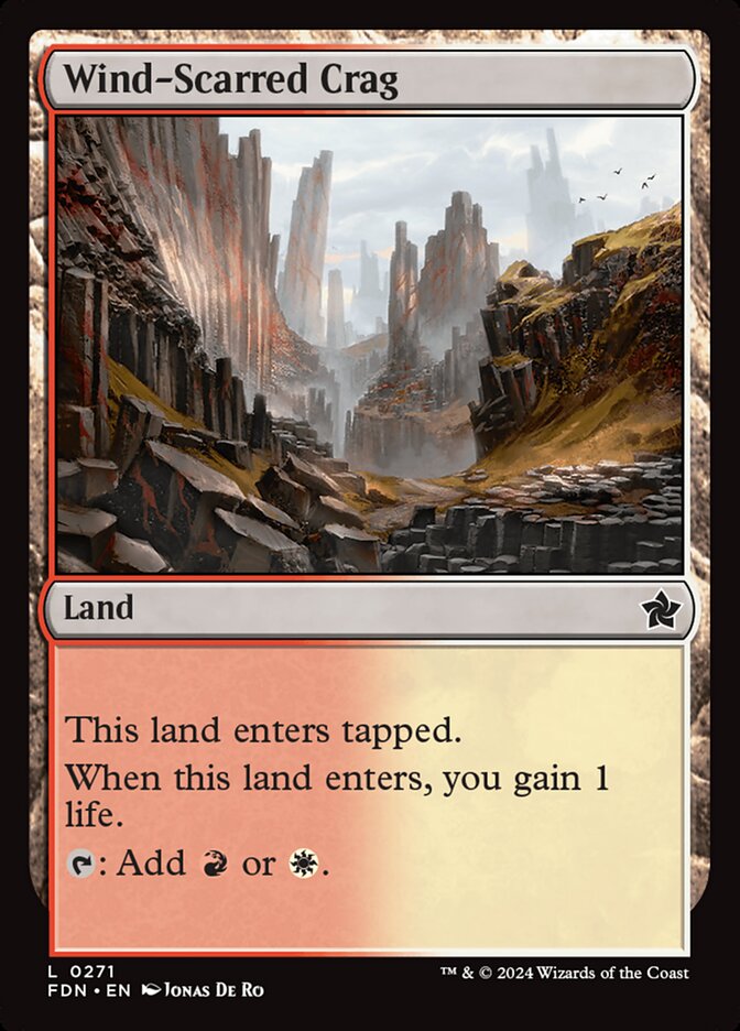 Wind-Scarred Crag 271 (Foundations)  - Foil | Good Games Adelaide SA