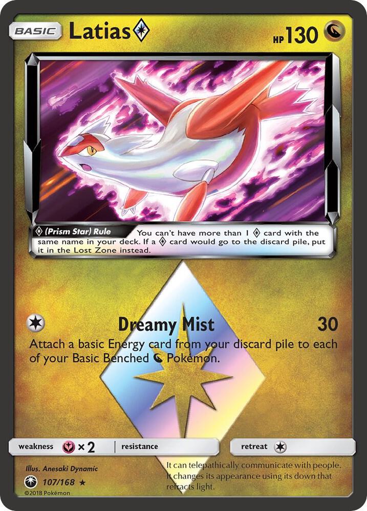 Latias Prism Star 107/168 (SM - Celestial Storm)  - Holofoil | Good Games Adelaide SA